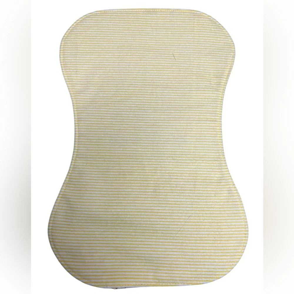 Hand Crafted Baby Burp Cloth Flannel Contoured Padded Fabric Quilted Reversible